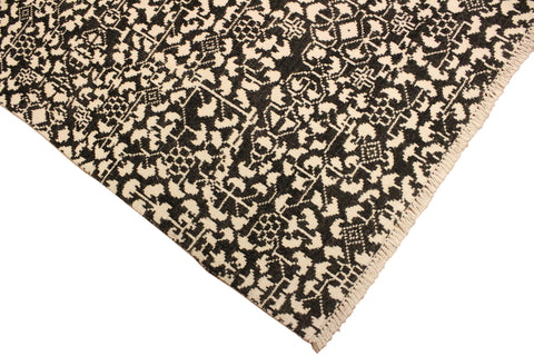 handmade Traditional Ellie Blue Beige Hand Knotted RECTANGLE WOOL&SILK area rug 8' x 10'