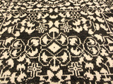 handmade Modern Ellie Black Ivory Hand Knotted RECTANGLE WOOL&SILK area rug 4x6