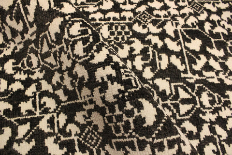 handmade Traditional Ellie Blue Beige Hand Knotted RECTANGLE WOOL&SILK area rug 8' x 10'