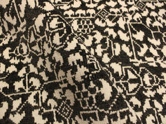 handmade Modern Ellie Black Ivory Hand Knotted RECTANGLE WOOL&SILK area rug 4x6