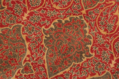 handmade Transitional Veg Dye Rust Green Hand Knotted RECTANGLE 100% WOOL area rug 8 x 10