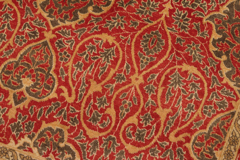 handmade Transitional Veg Dye Rust Green Hand Knotted RECTANGLE 100% WOOL area rug 8 x 10