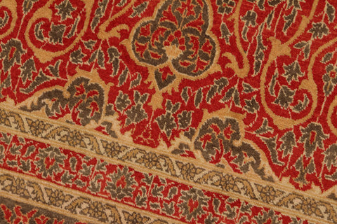 handmade Transitional Veg Dye Rust Green Hand Knotted RECTANGLE 100% WOOL area rug 8 x 10