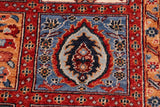 handmade Transitional Kafkaz Red Blue Hand Knotted RECTANGLE 100% WOOL area rug 8 x 9