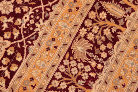 handmade Transitional Design Red Gold Hand Knotted RECTANGLE 100% WOOL area rug 8' x 10'