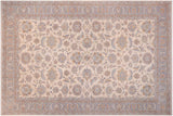 Classic Ziegler Romona Ivory/Blue Hand-Knotted Wool Rug - 12'0'' x 18'2''