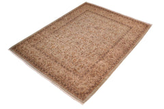 handmade Traditional  Blue Tan Hand Knotted RECTANGLE 100% WOOL area rug 8'X11'