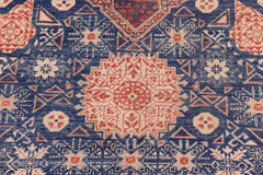 handmade Geometric Mamluk Rust Blue Hand Knotted RECTANGLE 100% WOOL area rug 10 x 14