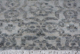 handmade Modern Kafkaz Gray Gray Hand Knotted RECTANGLE WOOL&VISCOU area rug 4 x 6