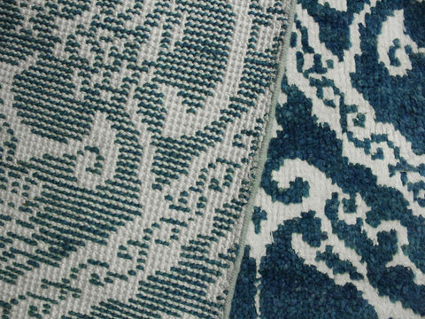 handmade Modern Nabila Blue Ivory Hand Knotted RECTANGLE WOOL&SILK area rug 4x6