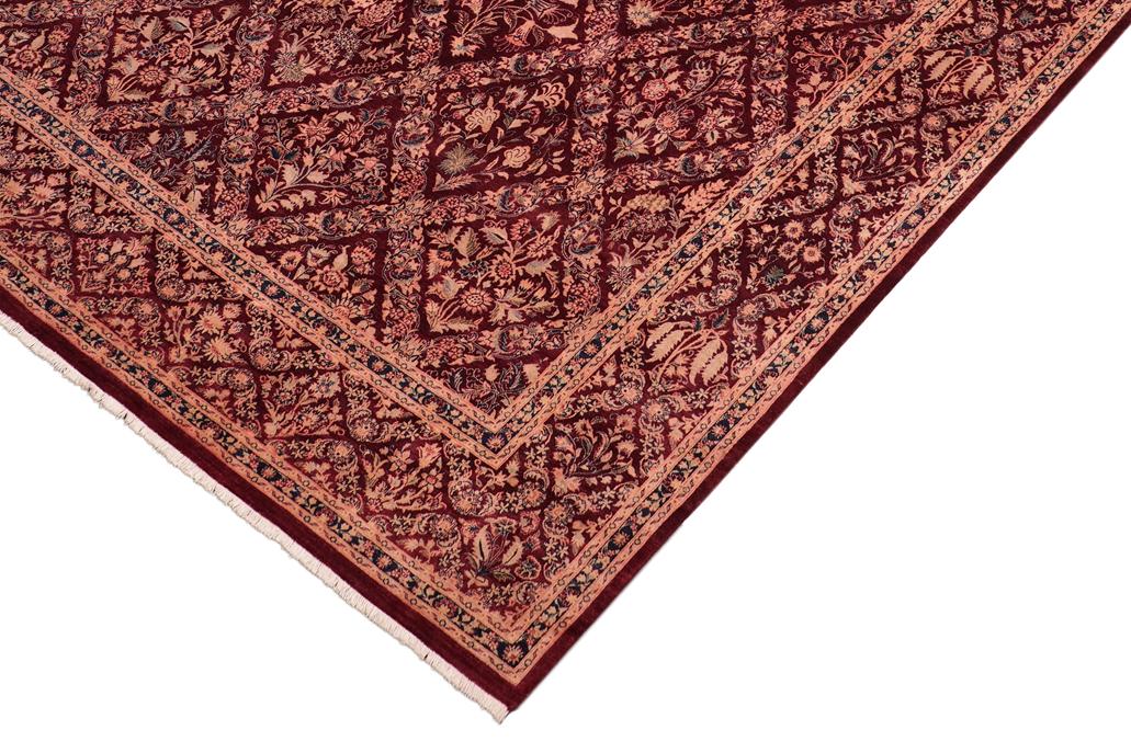 Antique Glenda Aubergine/Aubergine Wool Rug - 8'0'' x 9'11''