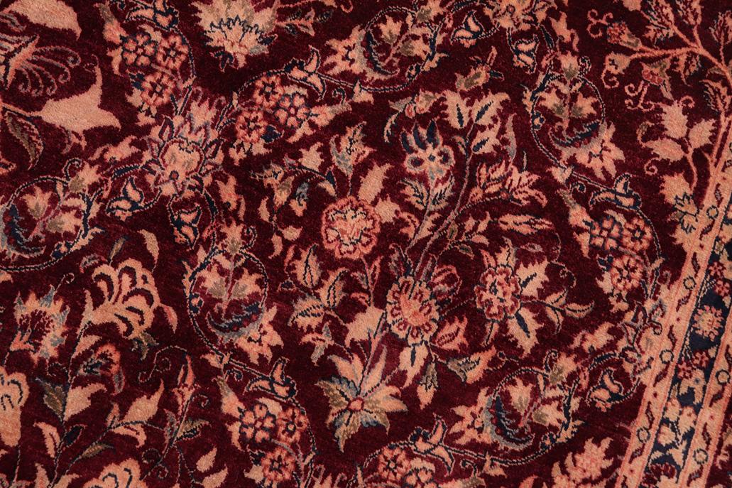 Antique Glenda Aubergine/Aubergine Wool Rug - 8'0'' x 9'11''