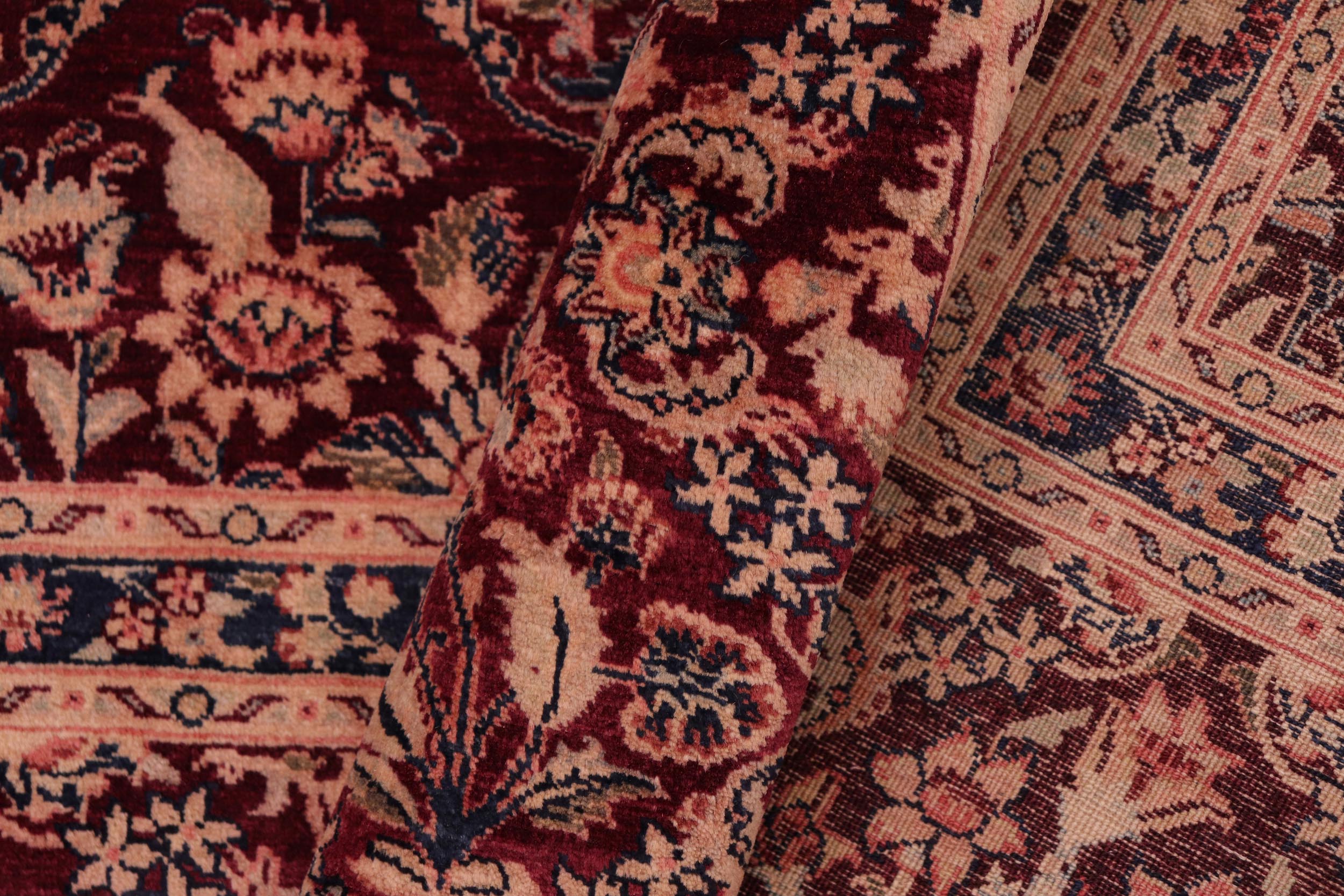 handmade Transitional Nadeem Aubergine Aubergine Hand Knotted RECTANGLE 100% WOOL area rug 8 x 10