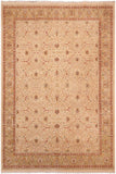 Traditional Taj Lydia Ivory Lt. Green Hand Knotted Area rugs 8 x 10