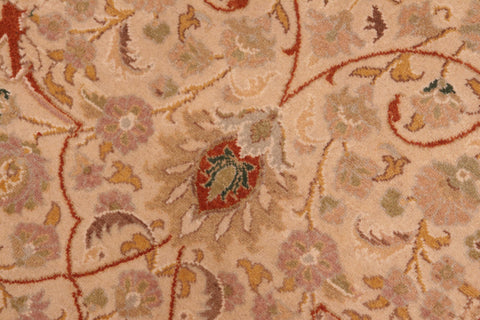 handmade Transitional Taj Ivory Lt. Green Hand Knotted RECTANGLE 100% WOOL area rug 8 x 10