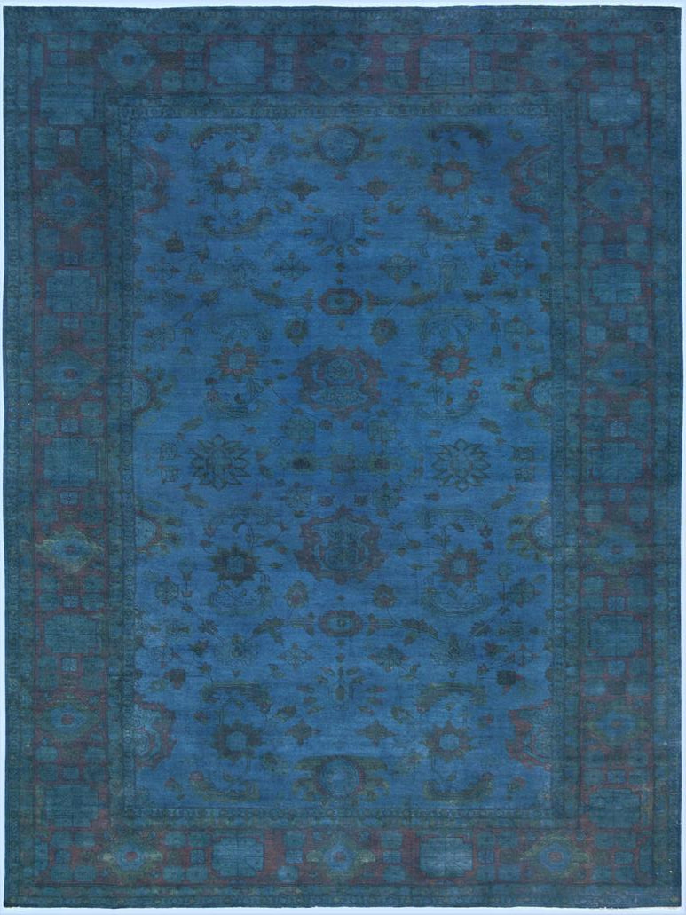 A09912,1111"x17 2",Over Dyed                     ,12x17,Blue,BLUE,Hand-knotted                  ,Pakistan   ,100% Wool  ,Rectangle  ,652671180354