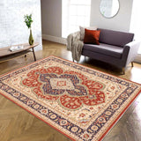 handmade Traditional Kafkaz Rust Beige Hand Knotted RECTANGLE 100% WOOL area rug 10 x 14