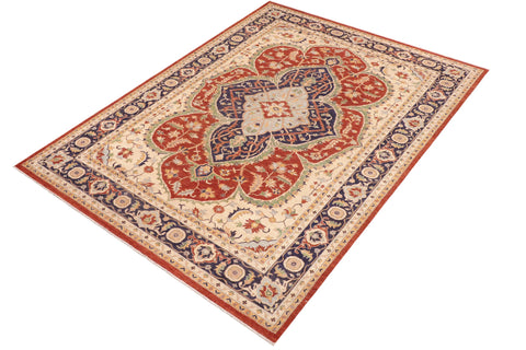 handmade Traditional Kafkaz Rust Beige Hand Knotted RECTANGLE 100% WOOL area rug 10' x 14'