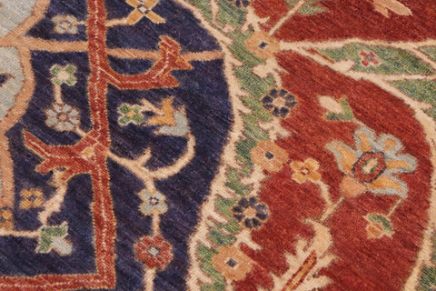 handmade Traditional Kafkaz Rust Beige Hand Knotted RECTANGLE 100% WOOL area rug 10' x 14'