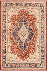 handmade Traditional Kafkaz Rust Beige Hand Knotted RECTANGLE 100% WOOL area rug 10X14