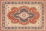 Oriental Ziegler Roselle Rust/Beige Hand-Knotted Wool Rug - 10'1'' x 13'9''