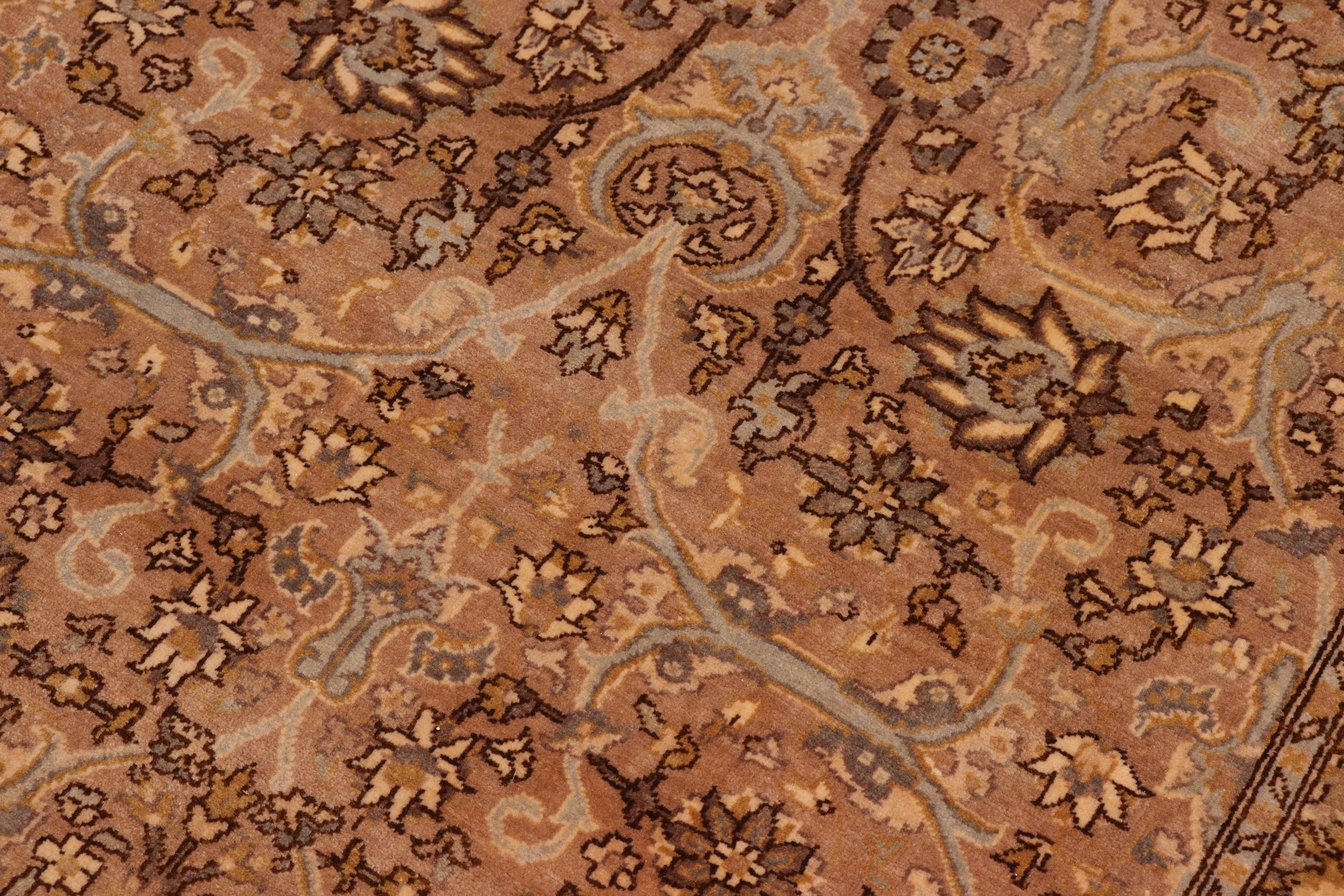 handmade Transitional Design Tan Lt. Blue Hand Knotted RECTANGLE 100% WOOL area rug 8' x 10'