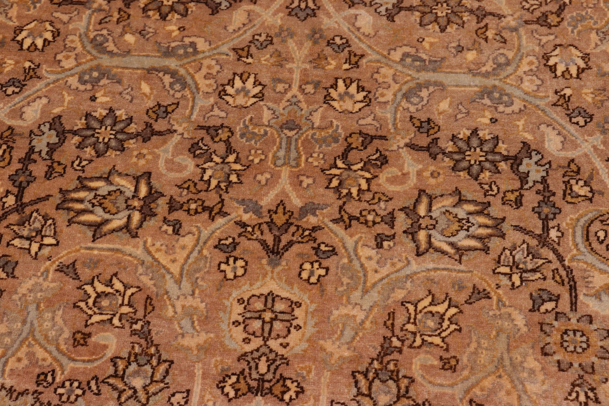 handmade Transitional Design Tan Lt. Blue Hand Knotted RECTANGLE 100% WOOL area rug 8' x 10'
