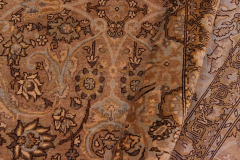 handmade Transitional Design Tan Lt. Blue Hand Knotted RECTANGLE 100% WOOL area rug 8' x 10'