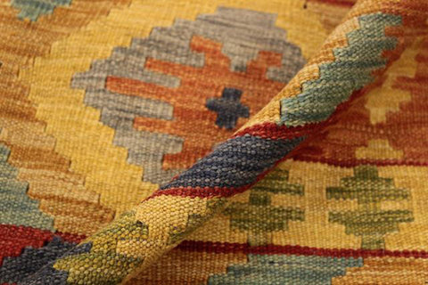 handmade Geometric Kilim Ivory Red Hand-Woven RECTANGLE 100% WOOL area rug 5 x 7