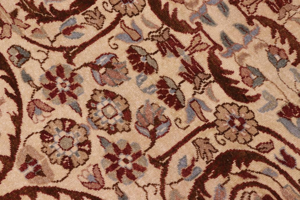 handmade Traditional Lahore Tan Brown Hand Knotted RECTANGLE 100% WOOL area rug 8'X10'