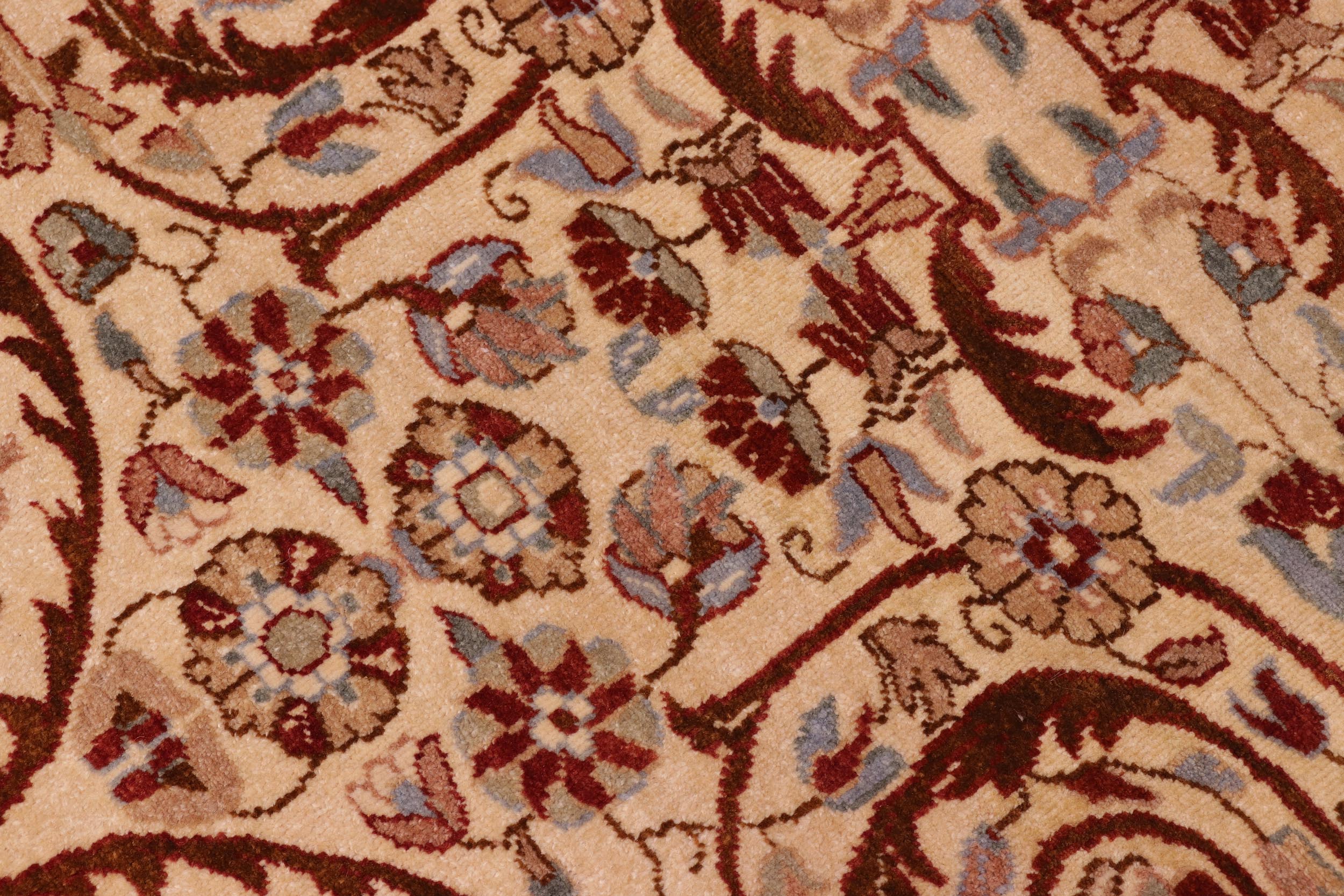 handmade Traditional Lahore Tan Brown Hand Knotted RECTANGLE 100% WOOL area rug 8' x 10'
