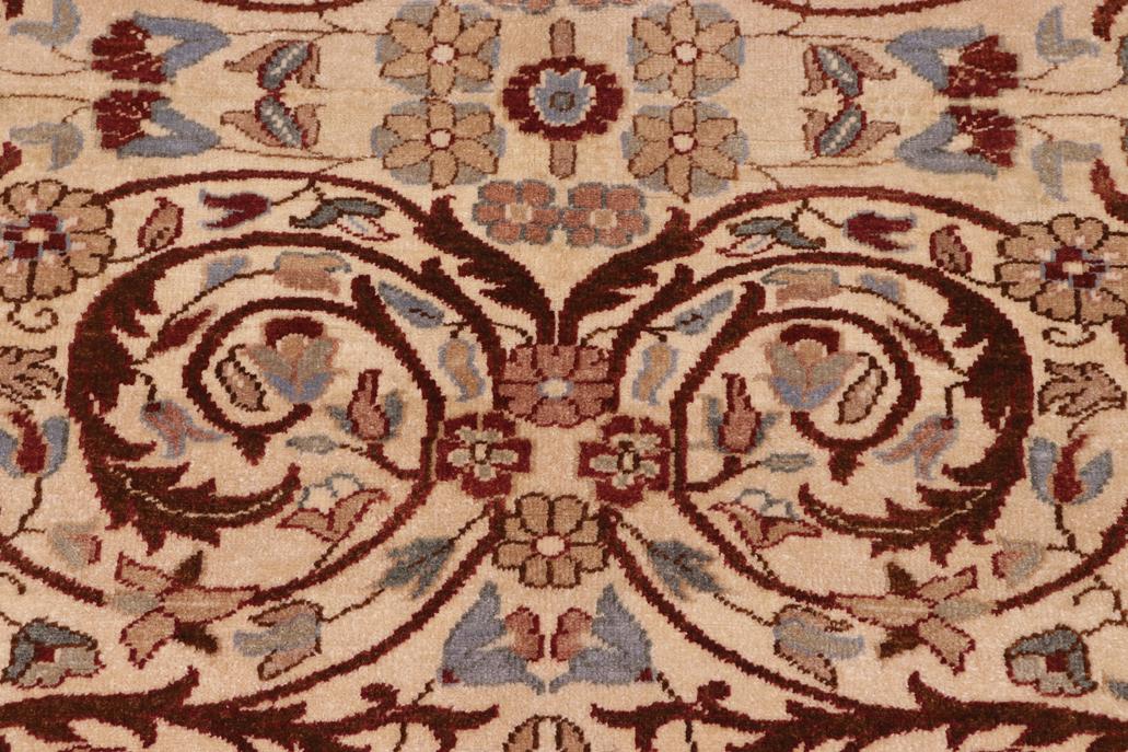 handmade Traditional Lahore Tan Brown Hand Knotted RECTANGLE 100% WOOL area rug 8'X10'