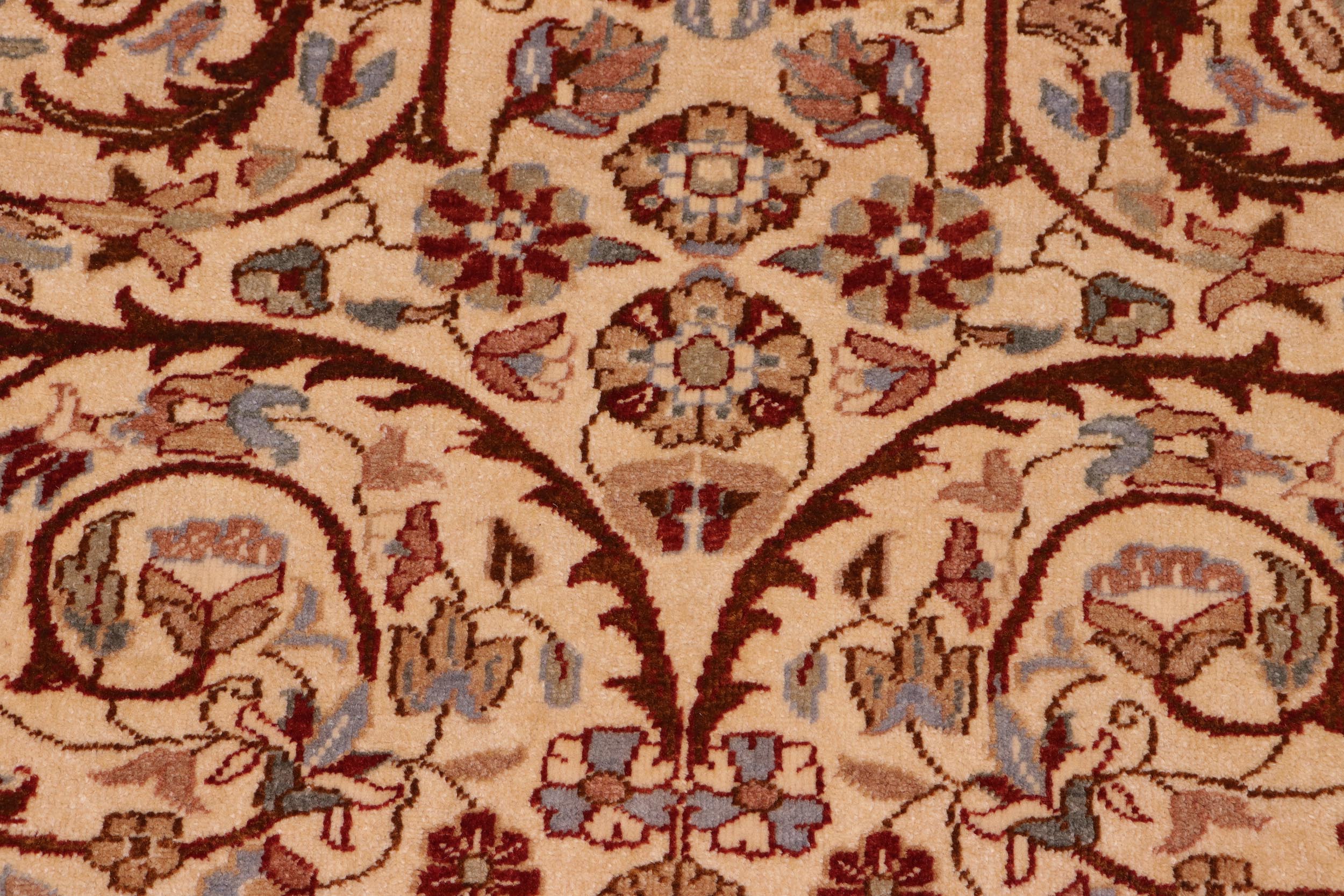handmade Traditional Lahore Tan Brown Hand Knotted RECTANGLE 100% WOOL area rug 8' x 10'