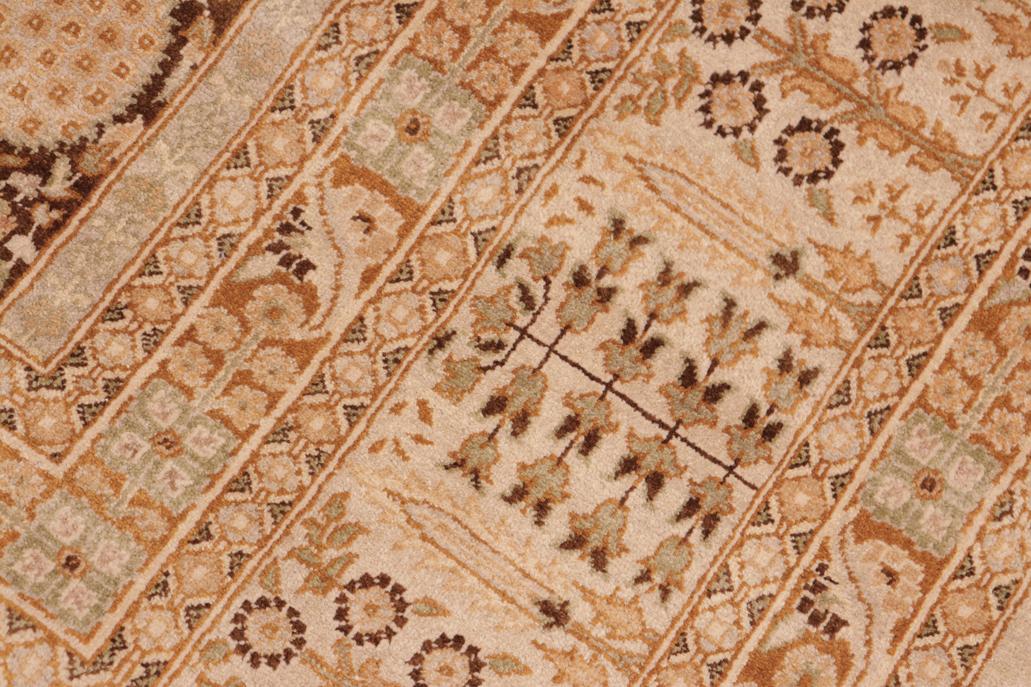 handmade Traditional Design Gold Brown Hand Knotted RECTANGLE 100% WOOL area rug 8'X10'