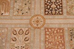 handmade Traditional Design Gold Brown Hand Knotted RECTANGLE 100% WOOL area rug 8'X10'