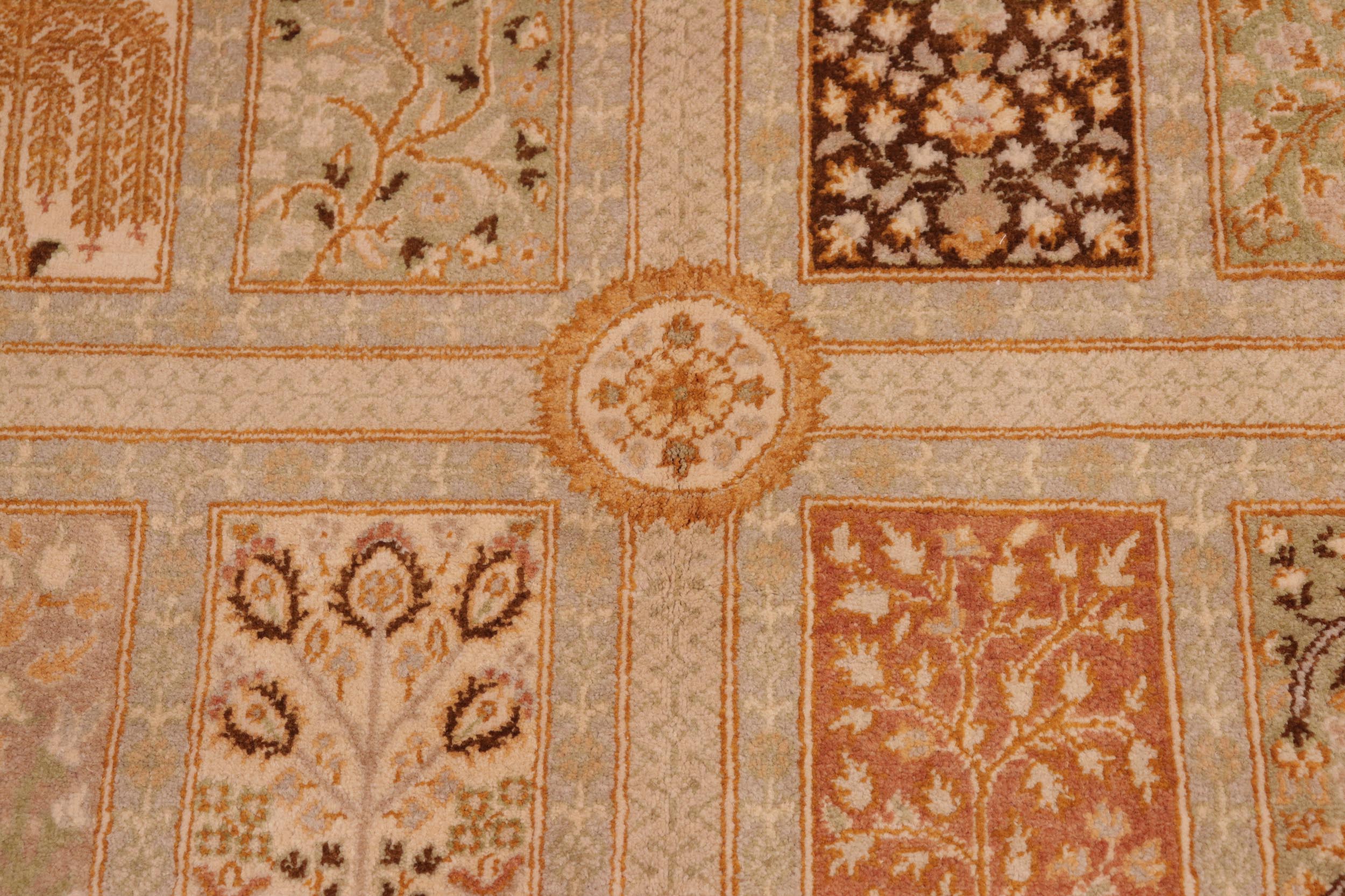 handmade Transitional Design Gold Brown Hand Knotted RECTANGLE 100% WOOL area rug 8' x 10'