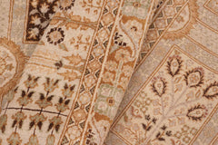 handmade Traditional Design Gold Brown Hand Knotted RECTANGLE 100% WOOL area rug 8'X10'