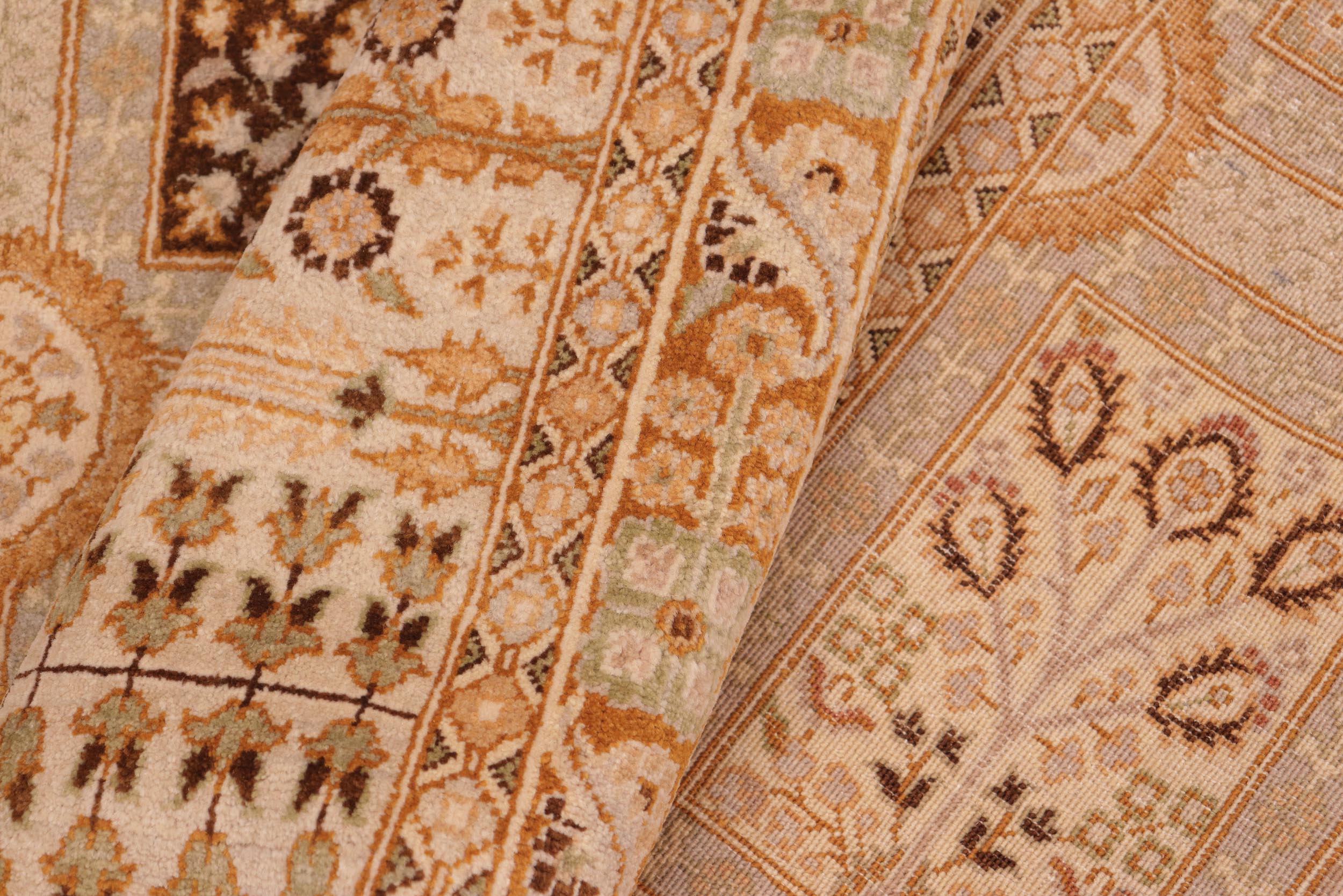 handmade Transitional Design Gold Brown Hand Knotted RECTANGLE 100% WOOL area rug 8' x 10'