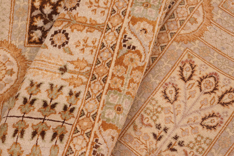 handmade Transitional Design Gold Brown Hand Knotted RECTANGLE 100% WOOL area rug 8' x 10'