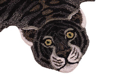 handmade Contemporary Tiger Black Gray Hand Tufted  100% WOOL area rug 3'X5'