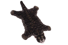 handmade Contemporary Tiger Black Gray Hand Tufted  100% WOOL area rug 4'X6'