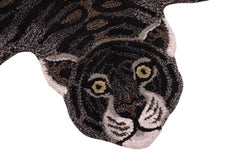 handmade Contemporary Tiger Black Gray Hand Tufted  100% WOOL area rug 4'X6'