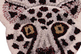 handmade Contemporary Leopard White Gray Hand Tufted  100% WOOL area rug 2' x 3'