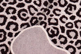 handmade Contemporary Leopard White Gray Hand Tufted  100% WOOL area rug 2' x 3'