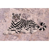 handmade Contemporary Tiger Ivory Black Hand Tufted  100% WOOL area rug 2' x 3'
