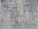 handmade Modern Abstract Gray Blue Machine Made RECTANGLE POLYESTER area rug 3x5