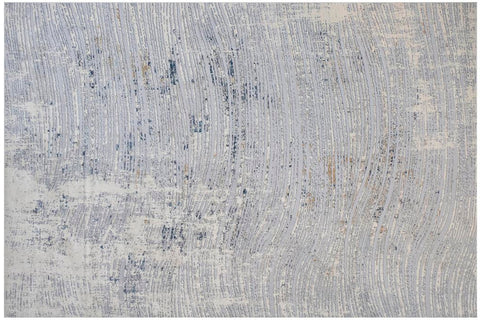 handmade Modern Abstract Gray Blue Machine Made RECTANGLE POLYESTER area rug 9x12