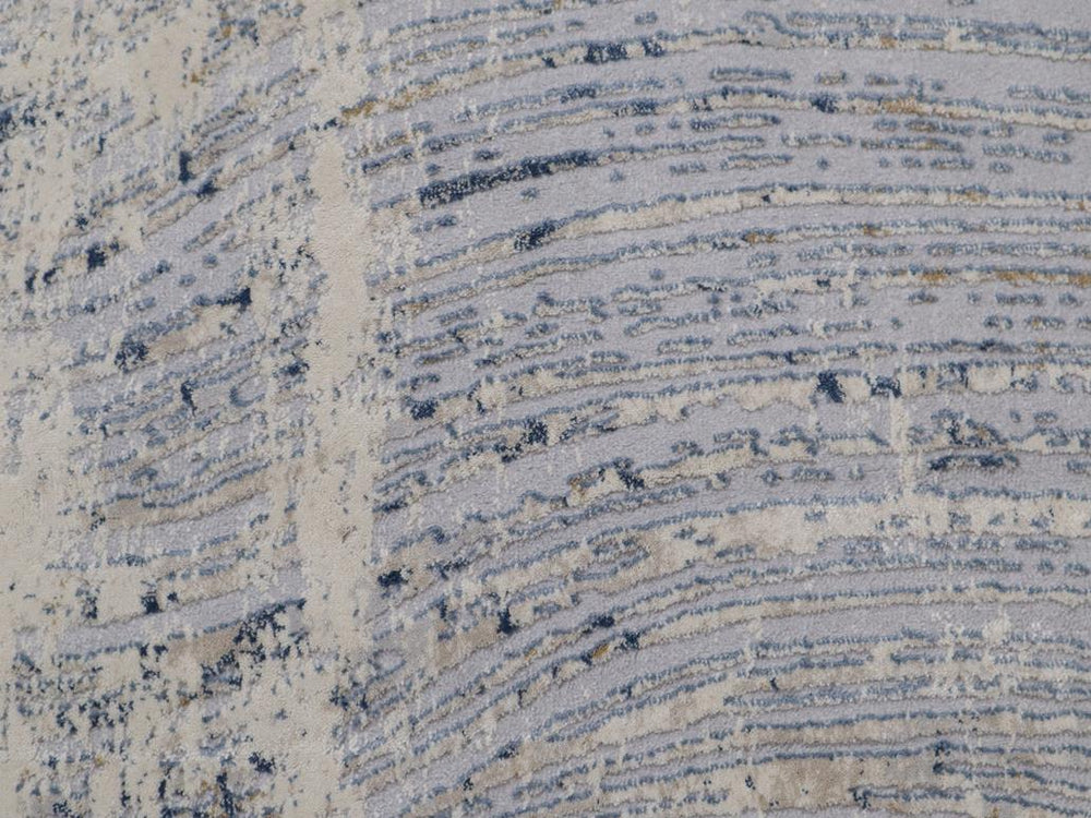 handmade Modern Abstract Gray Blue Machine Made RECTANGLE POLYESTER area rug 9x12