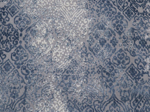 handmade Transitional Distressed Gray Blue Machine Made RECTANGLE POLYESTER area rug 9x12