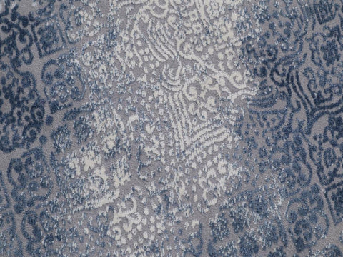 handmade Transitional Distressed Gray Blue Machine Made RECTANGLE POLYESTER area rug 9x12